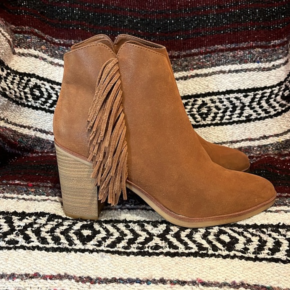 MIA Cisco Ankle Cowboy Boots with fringe sz 8.5 - Picture 3 of 8
